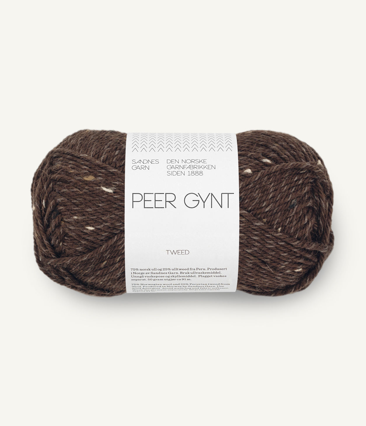 Mørk Brun m/ Natur Tweed