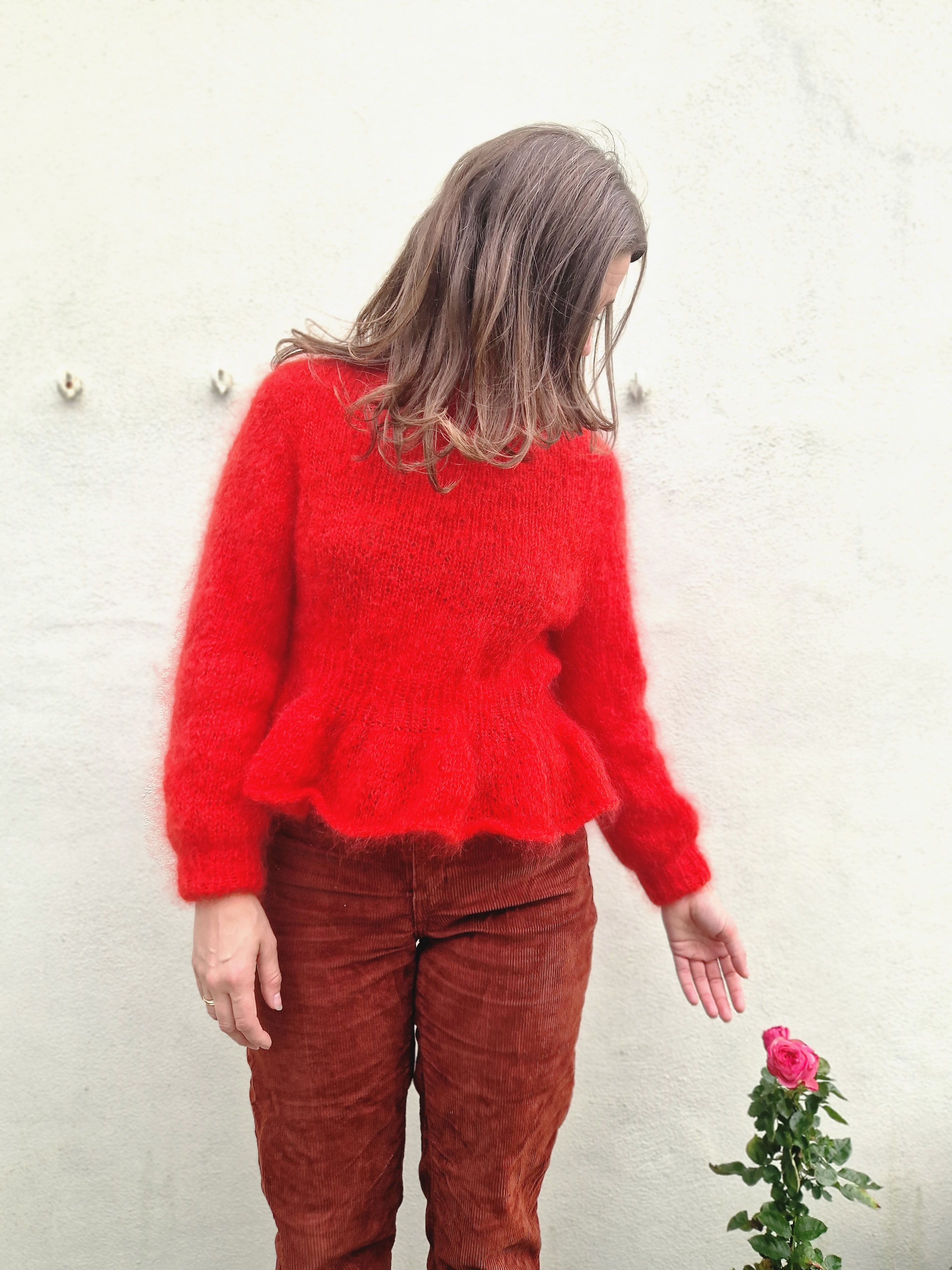 Peplum Blouse Ballerina Chunky Mohair Peplum Blouse Ballerina Chunky Mohair