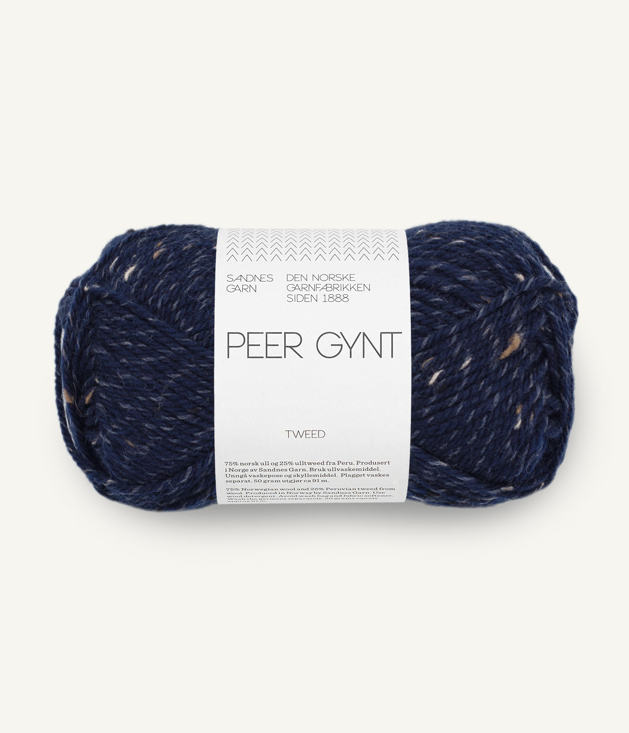 Peer Gynt Marineblå m/ Natur Tweed 5585