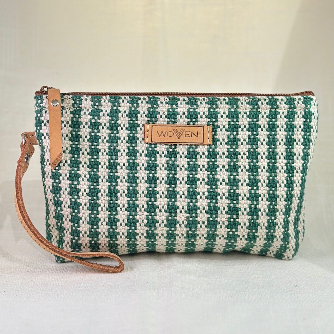 Woven Clutch 2.0 Grønn & Hvit