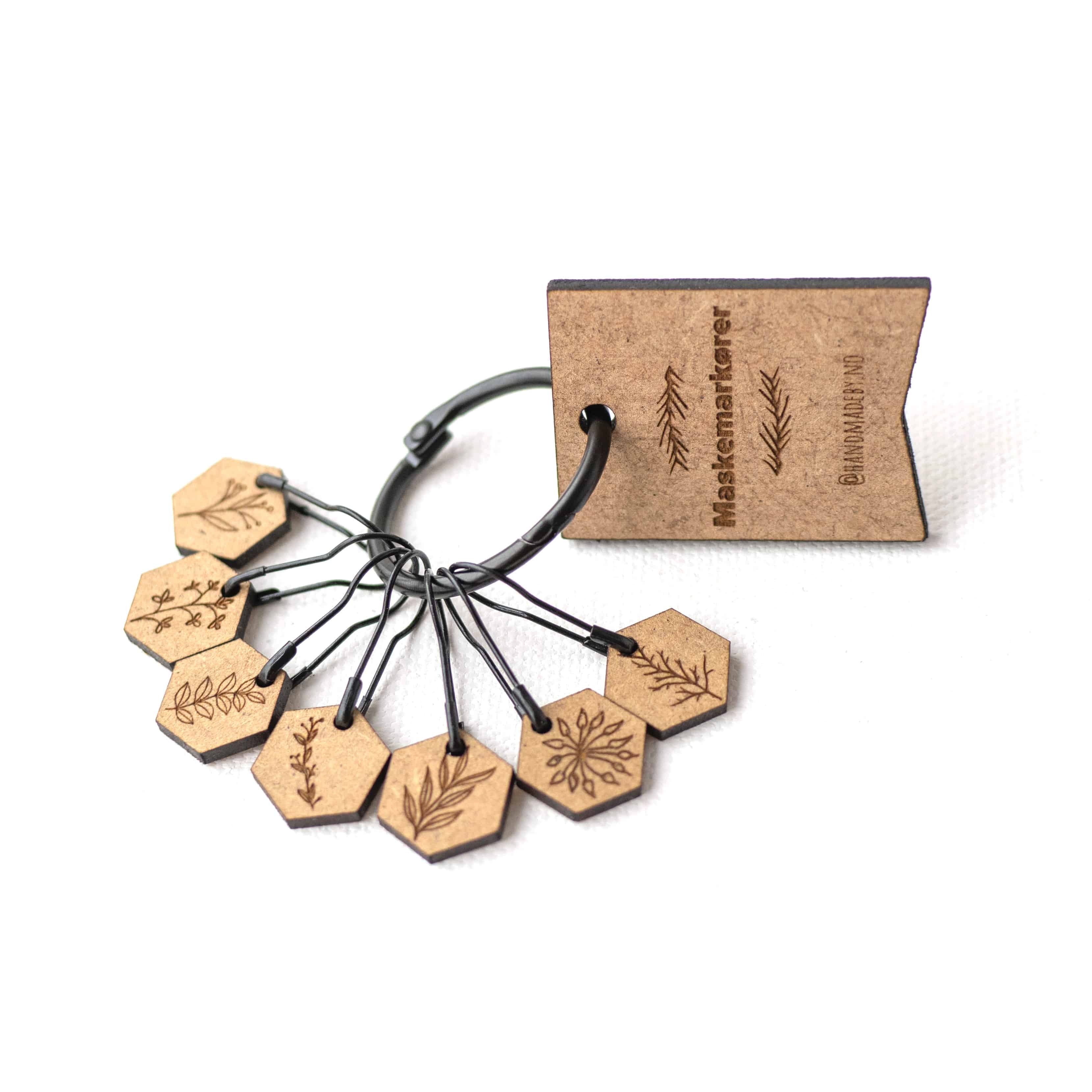 Maskemarkører med blader