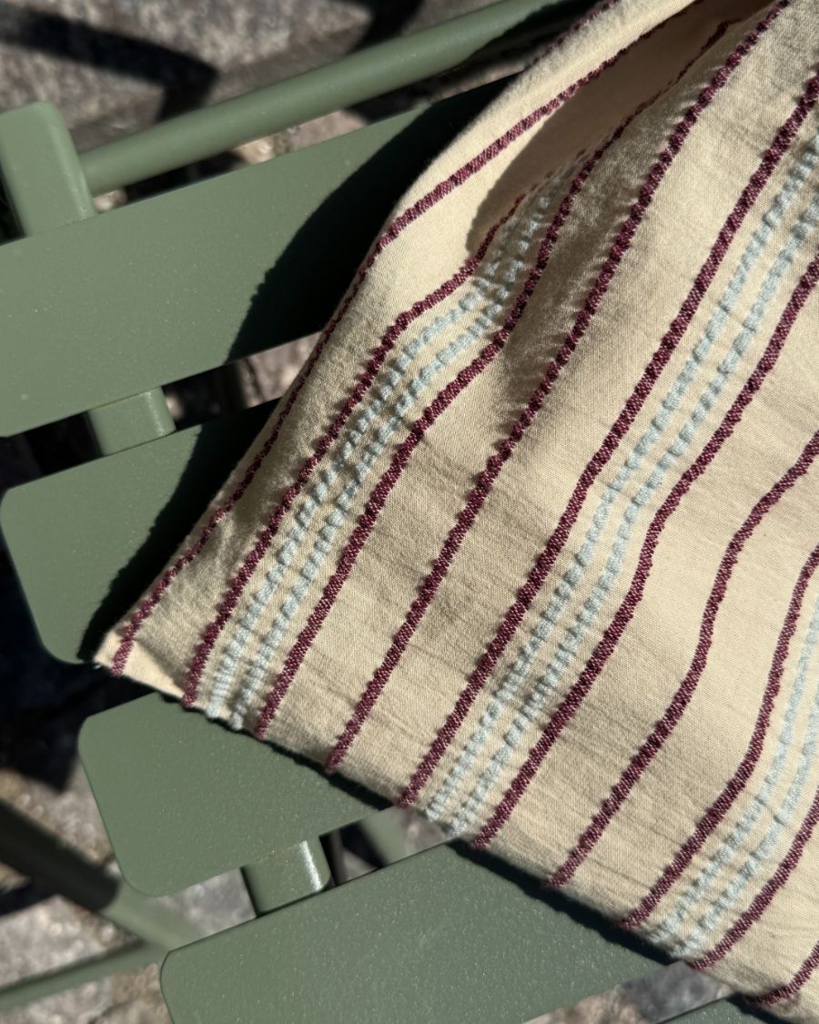 Knitter`s String Bag - Seersucker Twin Stripe 