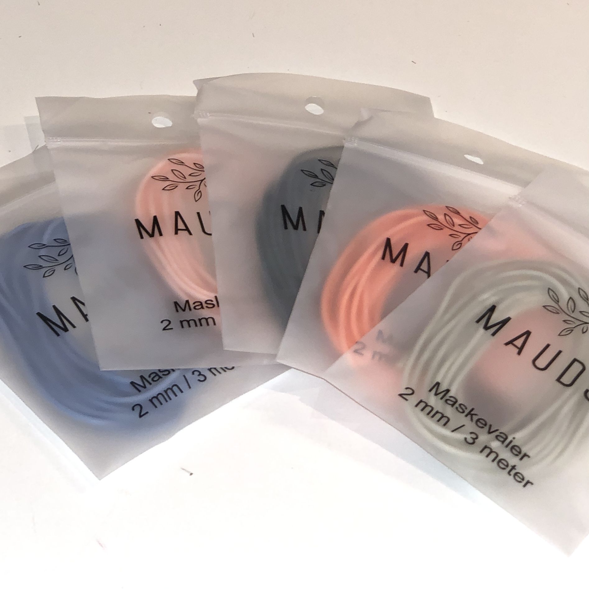 Maskevaier 3 mm / 3 meter – assorterte farger
