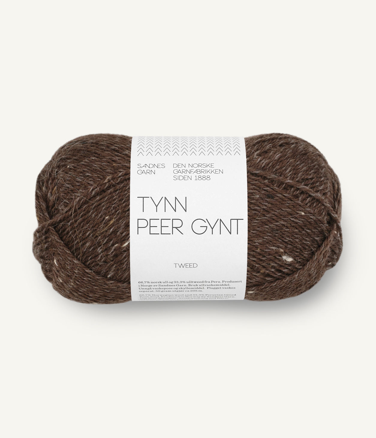Mørk Brun m/ Natur Tweed