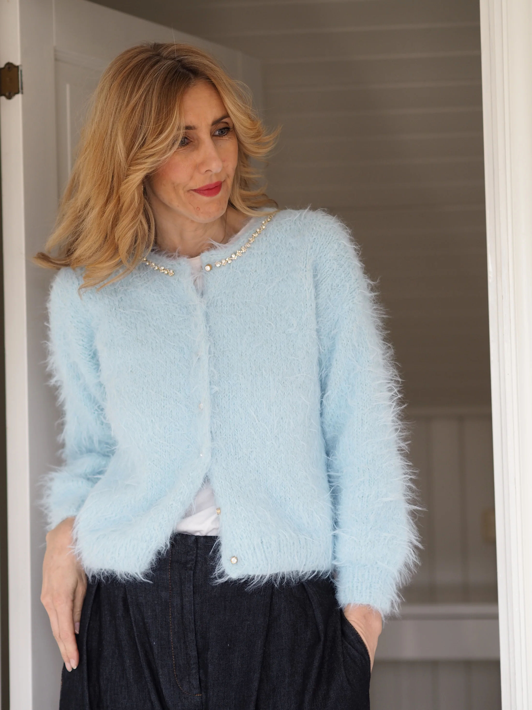 Fuzzy cardigan